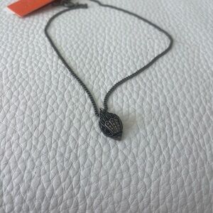 Kurt Geiger London Crystal Eagle Pendant Necklace Gunmetal Designer Jewelry NWT